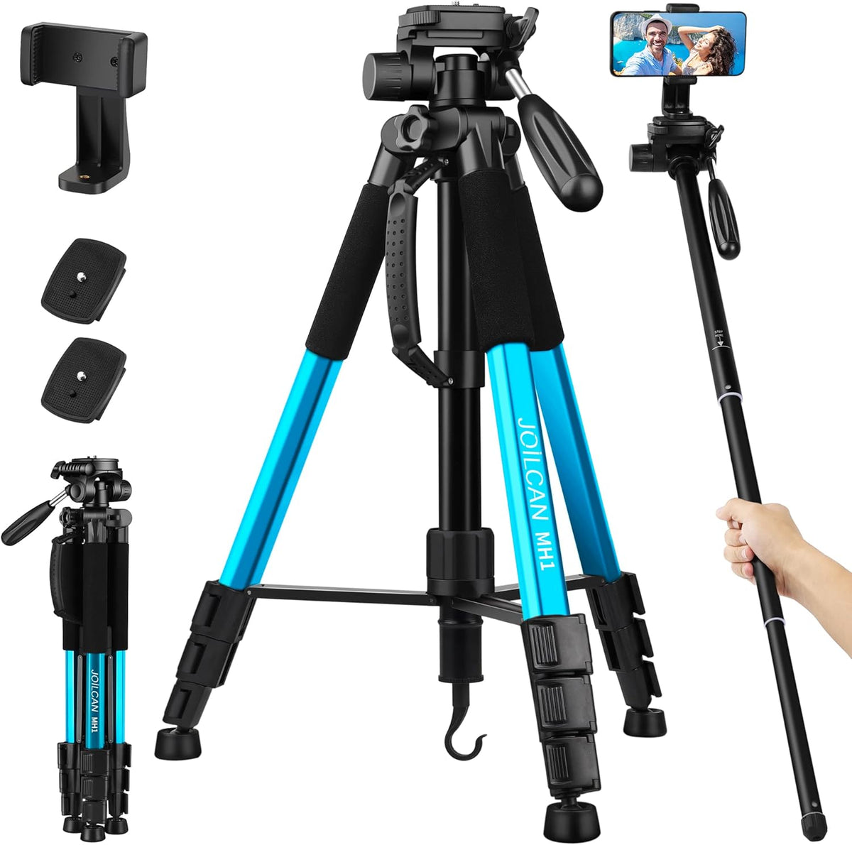 72-Inch Aluminum Tripod with 2 Quick Release Plates and Carrying Case F810928