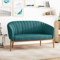 Teal Brown Loveseat J134
