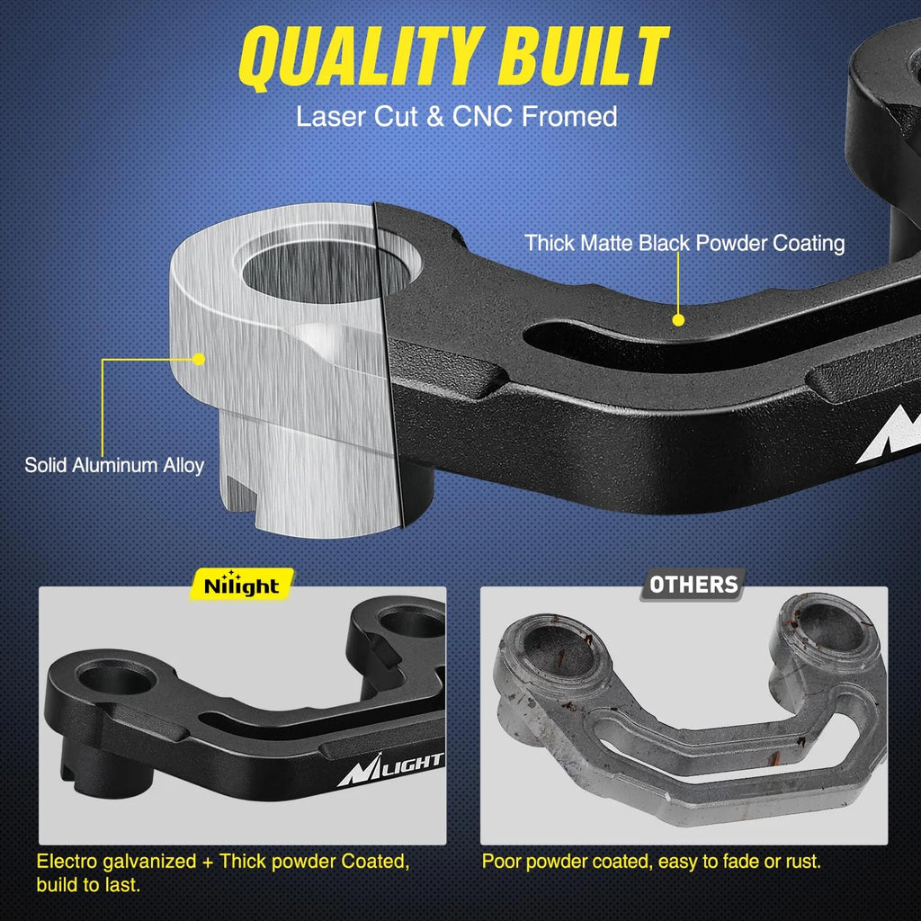 Hood Cowl Mount Brackets for Offroad LED Pod Light Work Lights D531382
