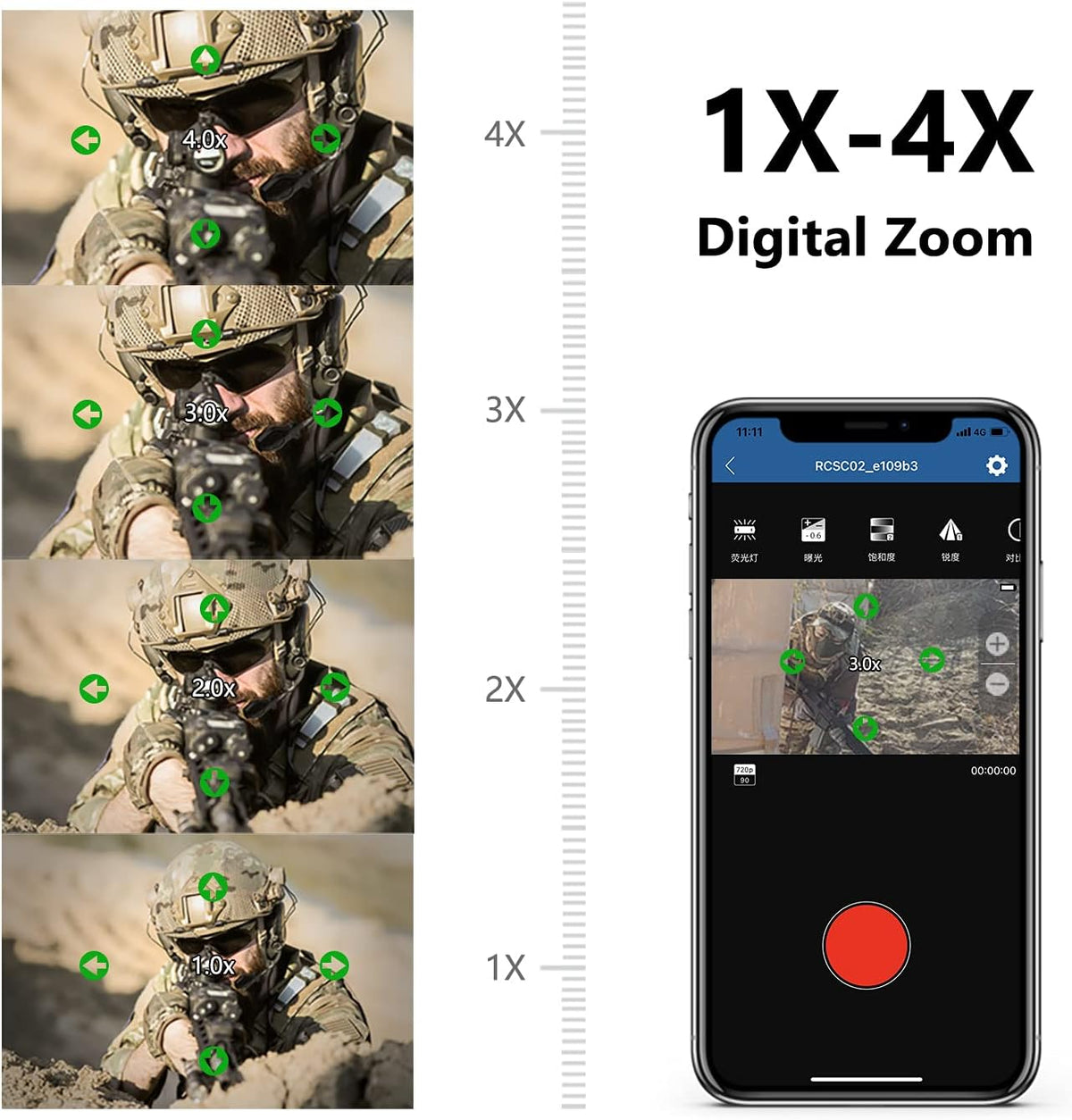 4K Zoom Action Camera Waterproof Mini Video Camera J71622