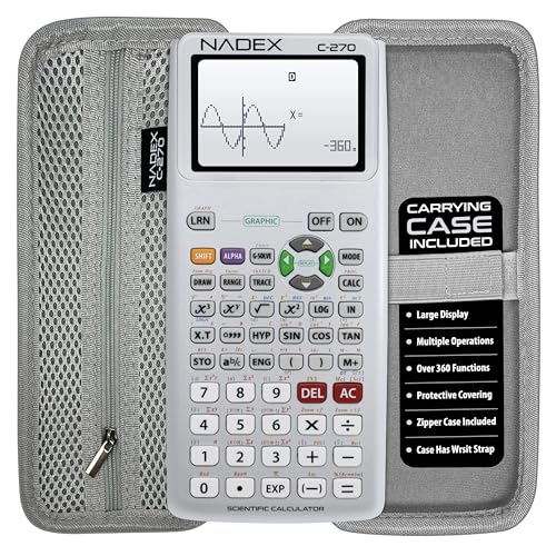 Black Graphing Scientific Calculator with Carrying Case M8135