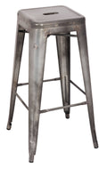 Antique Silver Bar Stool Set of 2 T7749