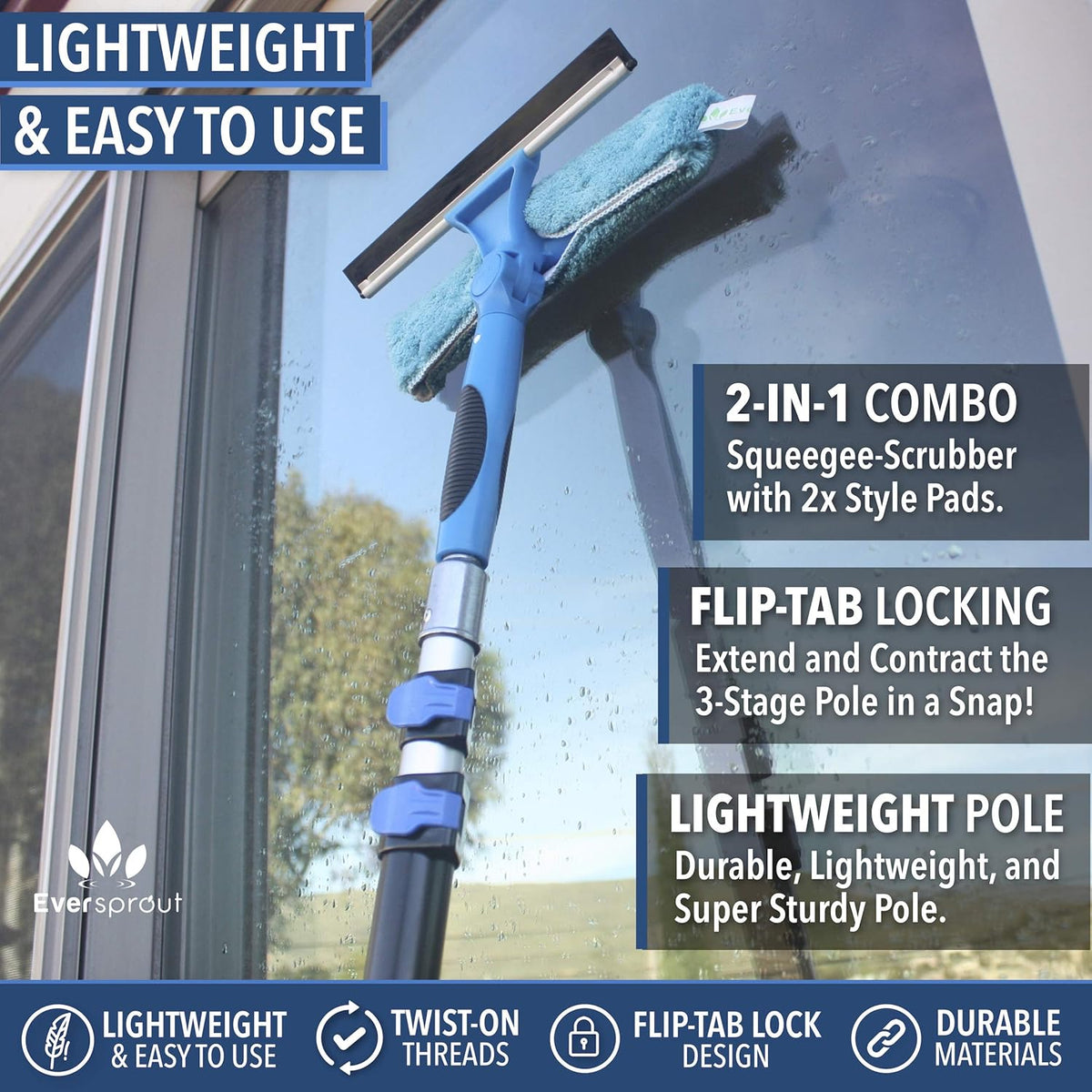 5-to-13 Foot Car Wash Kit with Extension Pole and Scrub Brush U433144