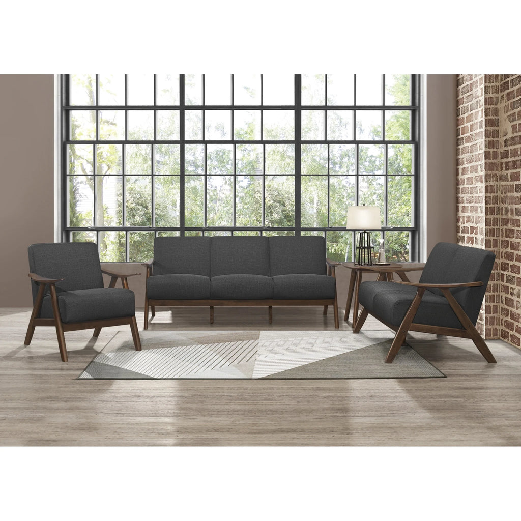 Dark Gray Fabric Upholstered Accent Chair R175