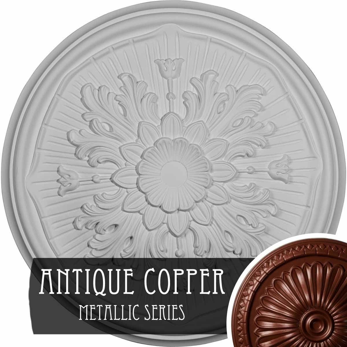 15 3/4x22OD x 5/8x22P Hand-Painted Ceiling Medallion S69295