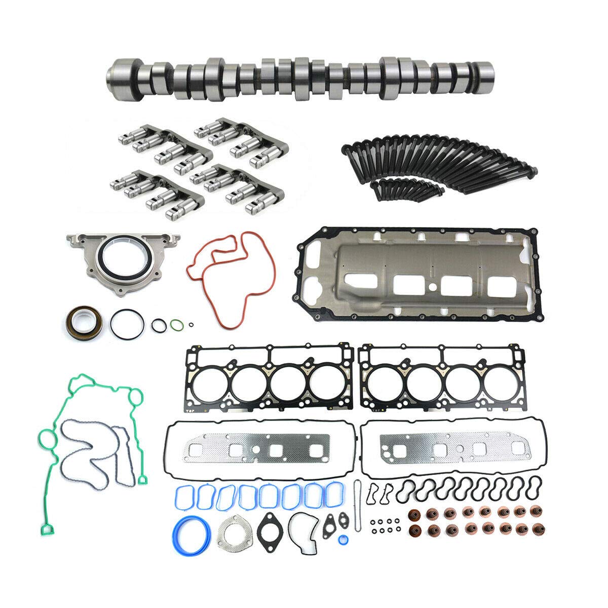 Camshaft Kit with Head Valve Gasket Set Replacement for 5.7L Hemi 2006-2008 H15367