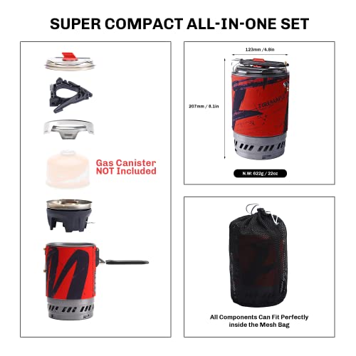Portable Camping Backpacking Stove with Micro Regulated Valve R881