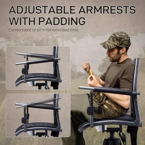 Black Adjustable Folding Hunting Chair W748