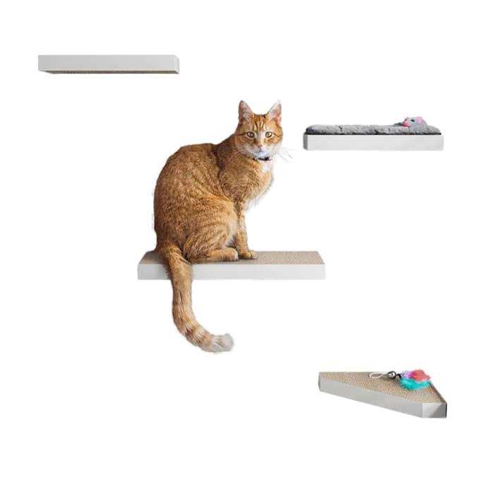 Cat Scratcher Floating Shelf Combo F479