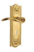 Polished Brass Single Dummy Keyhole Lever T252072