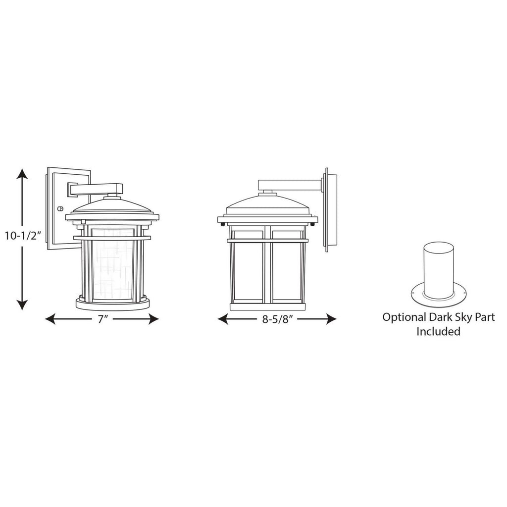 Black LED Wall Lantern G986159