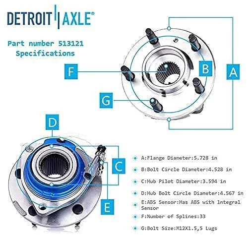 Front Wheel Bearing and Hub E781407