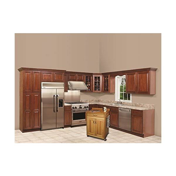 Butcher Block Cart with Backsplash M52766