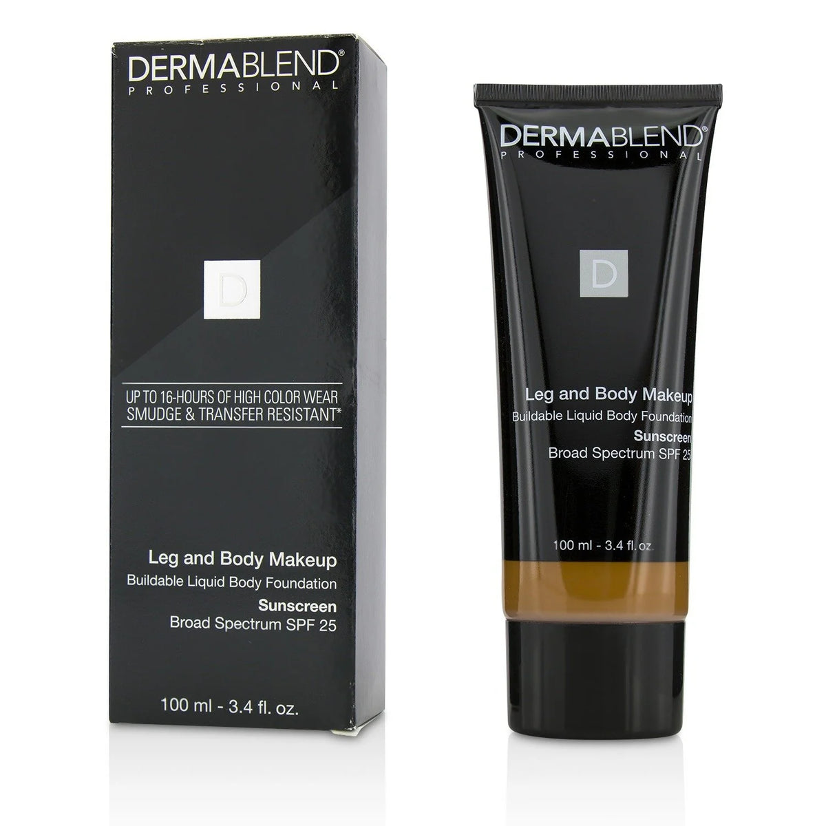 Leg and Body Make Up Liquid Body Foundation Sunscreen Broad Spectrum SPF 25 - #Deep Natural 100ml/3.4oz W369913