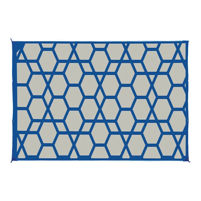 Blue Geometric RV Patio Mat R197