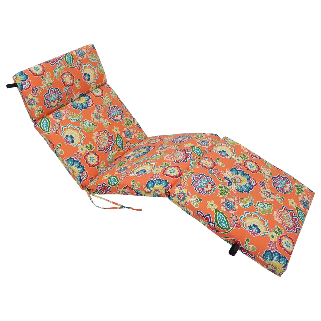 Patterned Polyester Outdoor Chaise Lounge Cushion M831