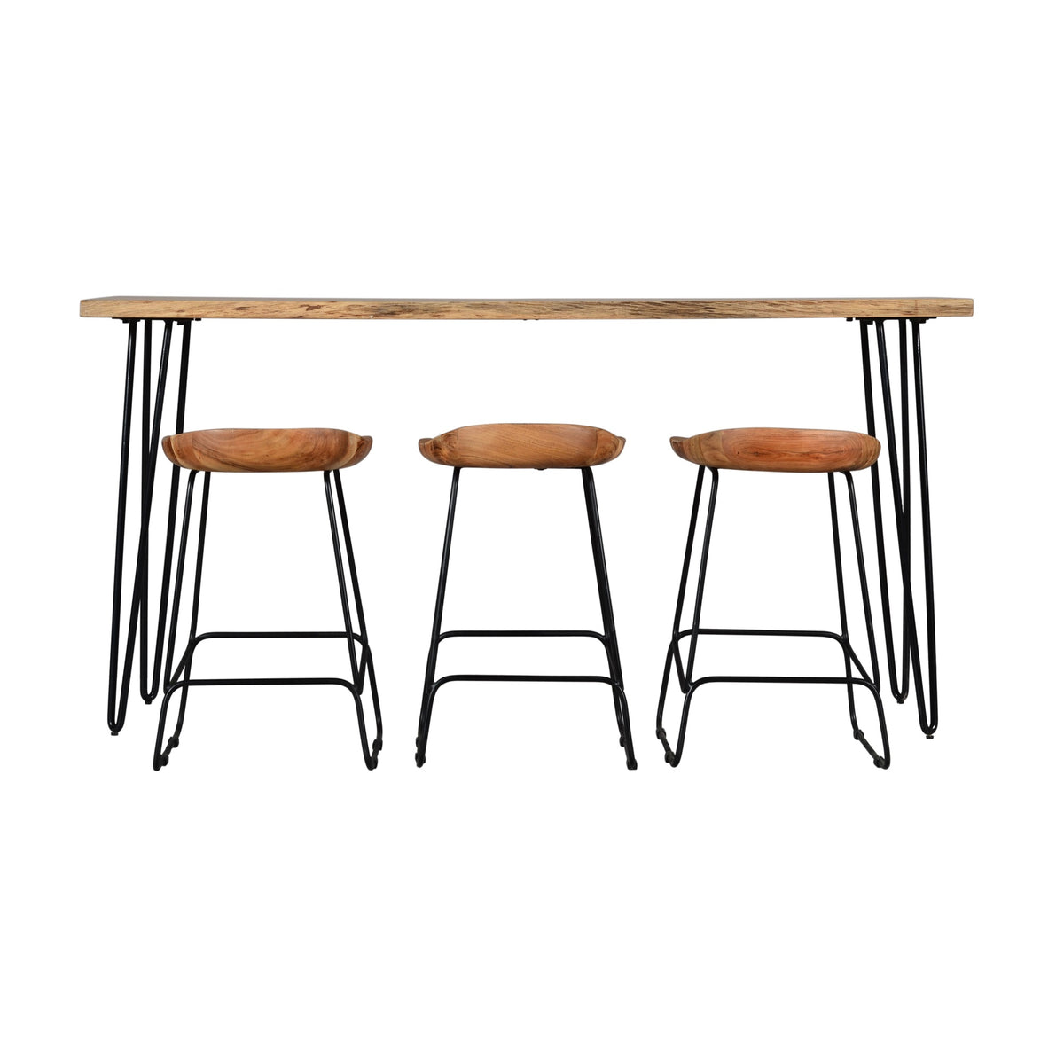 Solid Wood Counter Height Backless Stool (Set of 3) F448480