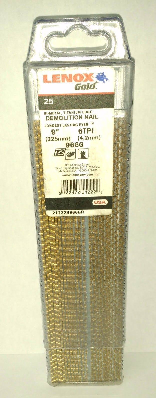 9x22 6 TPI Demolition Reciprocating Saw Blade 25 Pack Y686