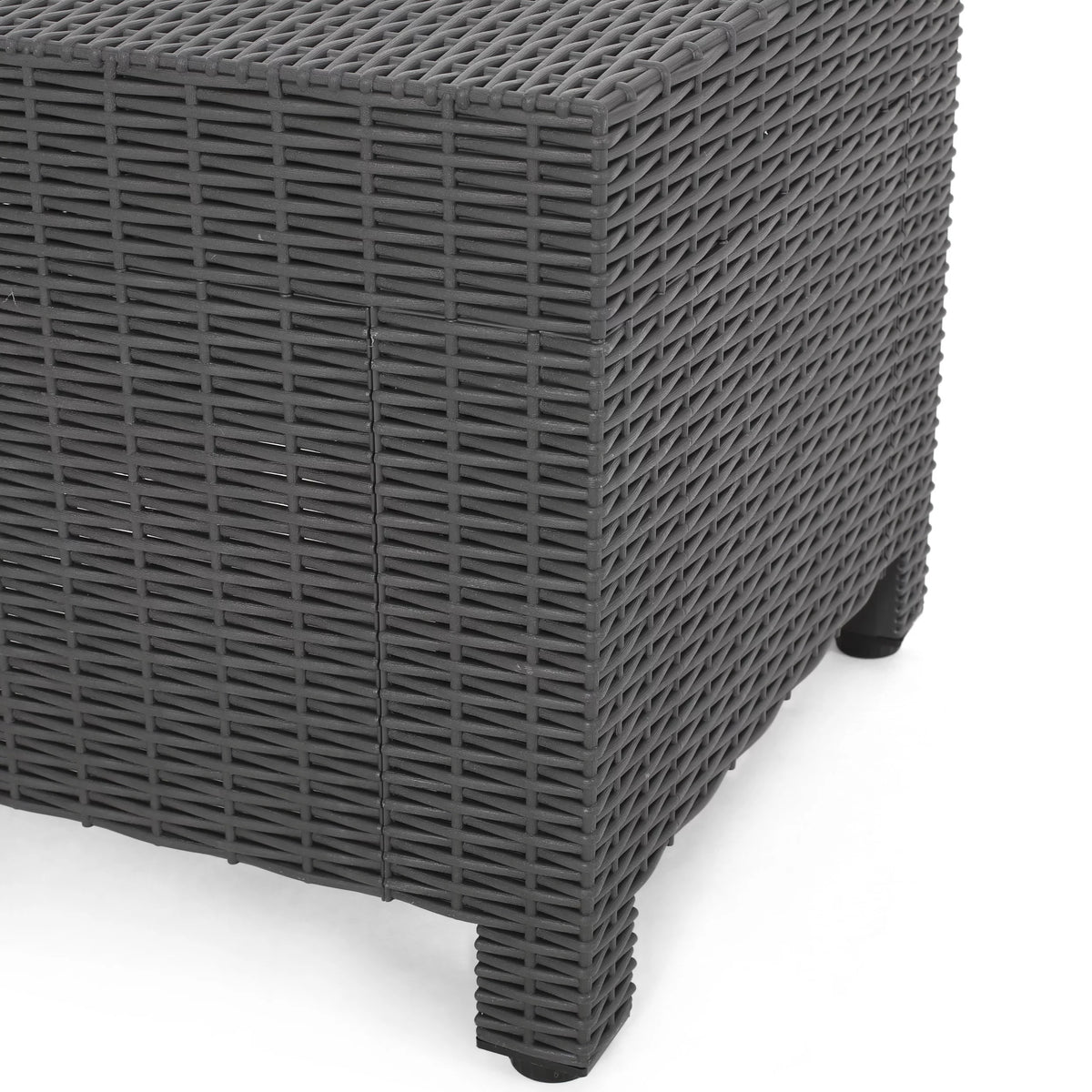 Dark Gray Wicker Side Table M732