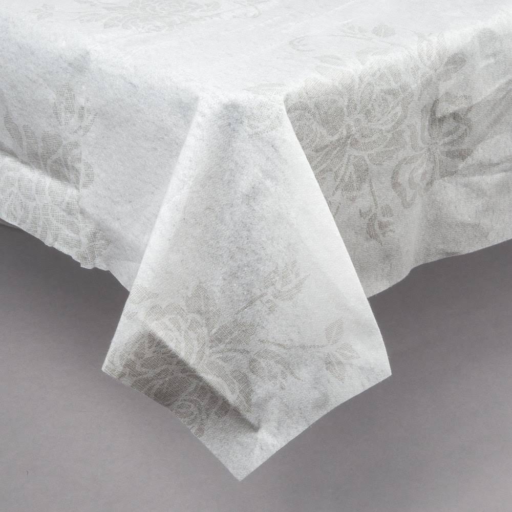 82x22 Linen-Like Silver Table Cover - 24/Case B349