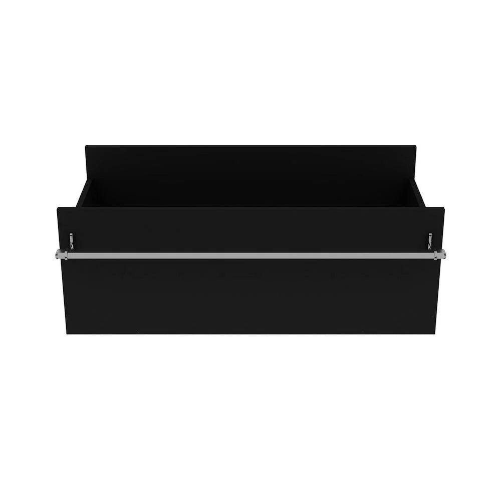 Black Floating Closet with Shelf and Rod Y182850