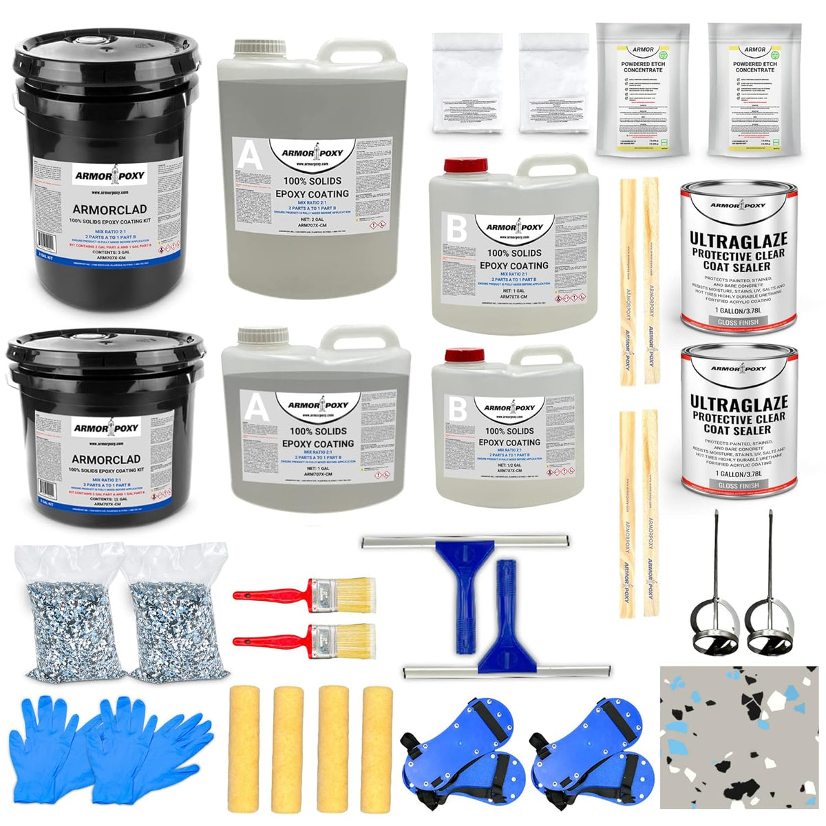 28-Pc Gray Industrial Grade Epoxy Coating Kit N5421