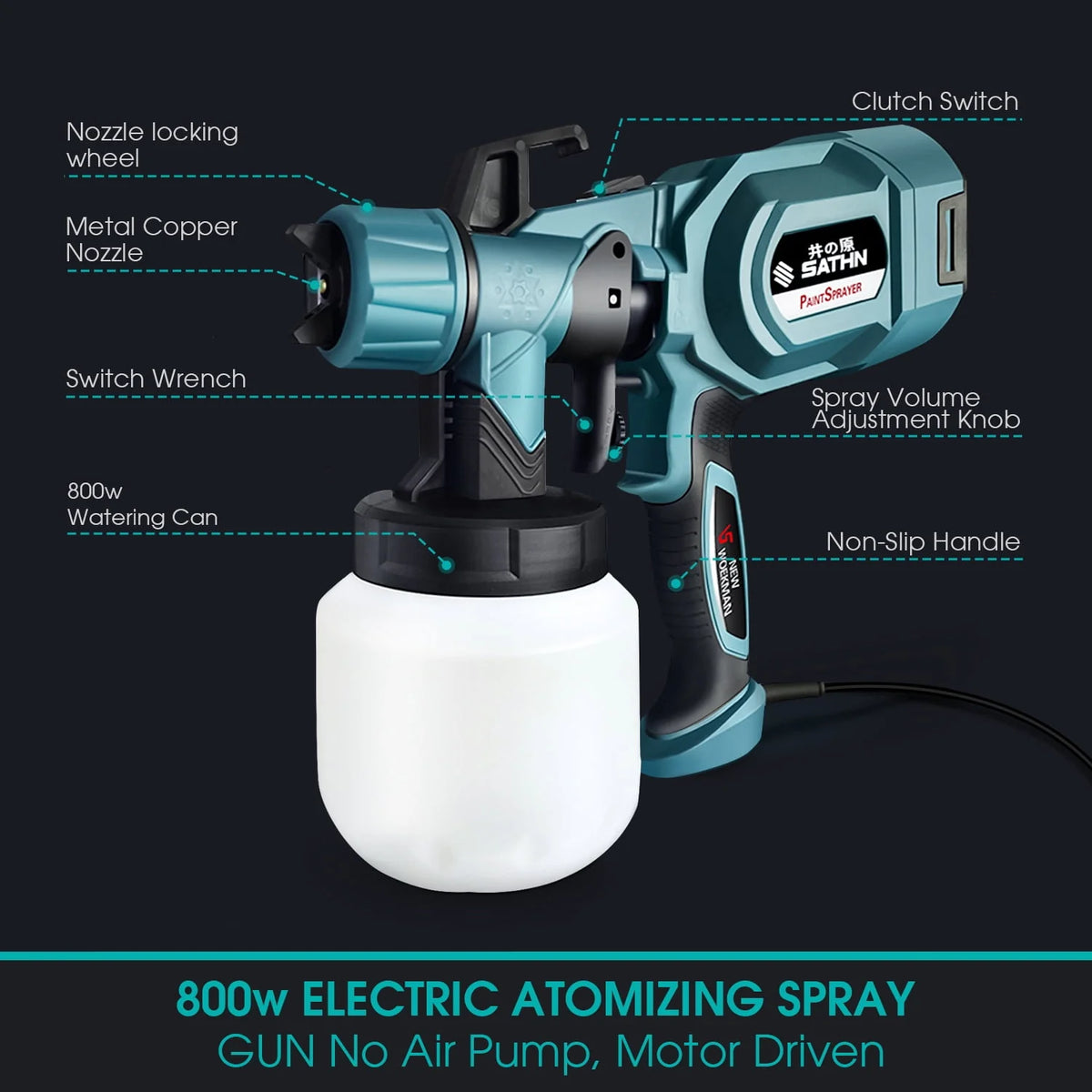 800W Electric HVLP Paint Sprayer E460325