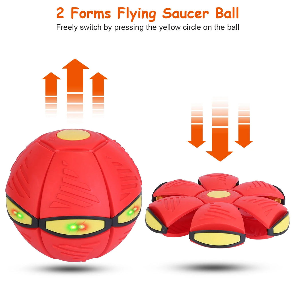 4 Pack LED Flying Saucer Ball Dog Toy H39111