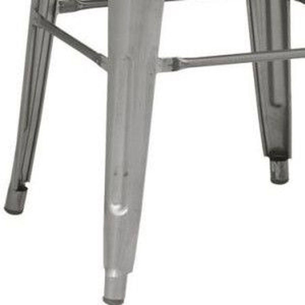 Antique Silver Bar Stool Set of 2 T7749