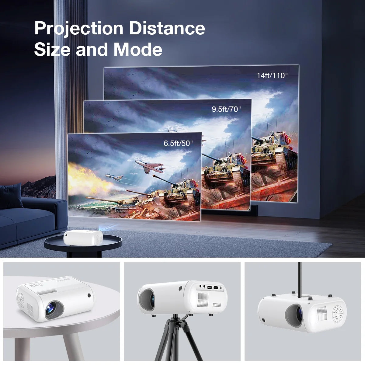 1080P Full HD Mini Projector M9913