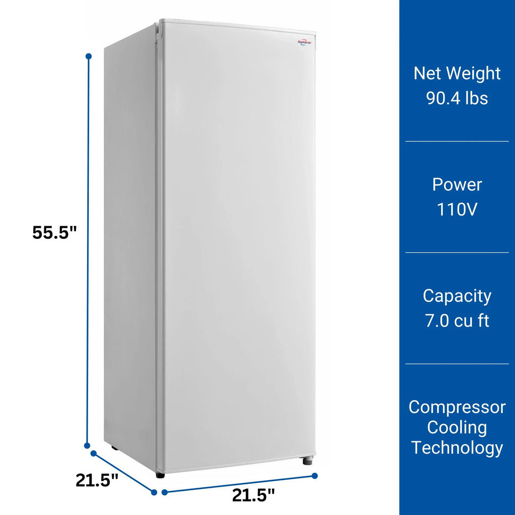 White 7.0 cu ft Upright Freezer F4192