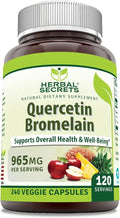 Quercetin 800mg with Bromelain 165mg Veggie Capsules Supplement Y564765