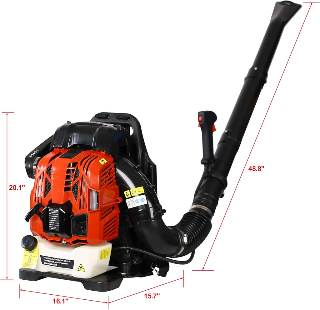 76cc 4-Cycle 530CFM Backpack Leaf Blower O601566