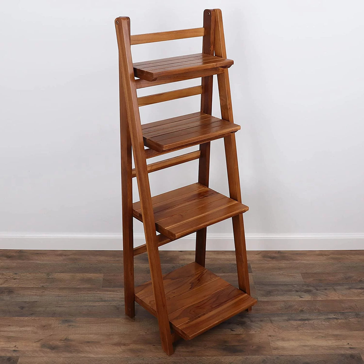 Teak Ladder Bookshelf Y15229