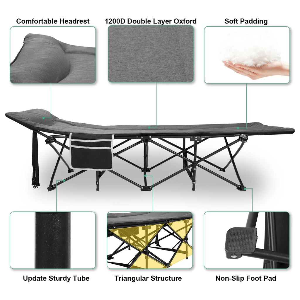 Folding Camping Cot with Pillow C665599