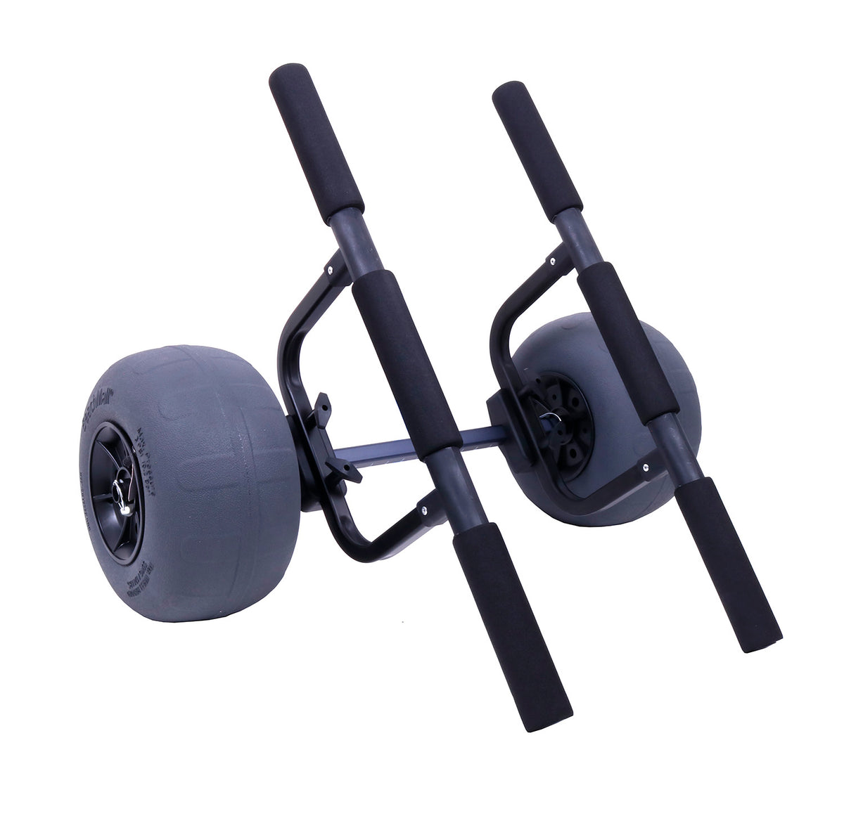Heavy Duty Kayak Cart Dolly with Inflatable Balloon Beach Wheels, 330 lbs Weight Rating, Foldable Carrier, Adjustable Hull Bars A350