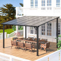 10' x 12' Gray Hardtop Aluminum Gazebo D2323