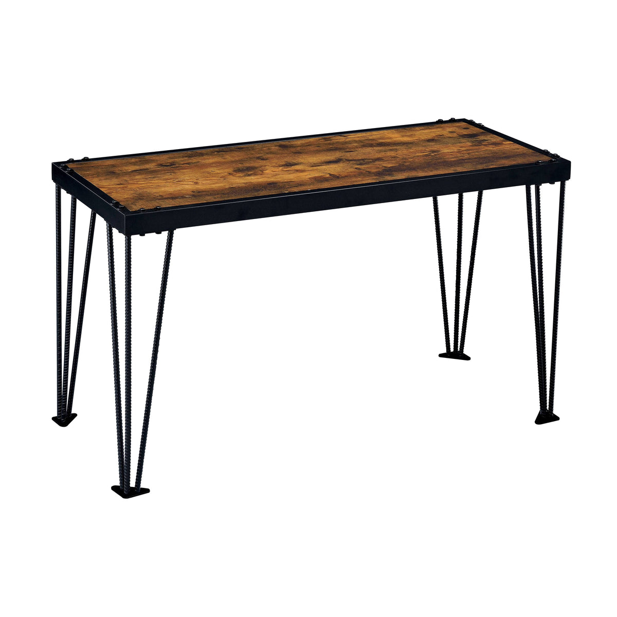 Industrial Black Wood Rectangle Sofa Table Y512139