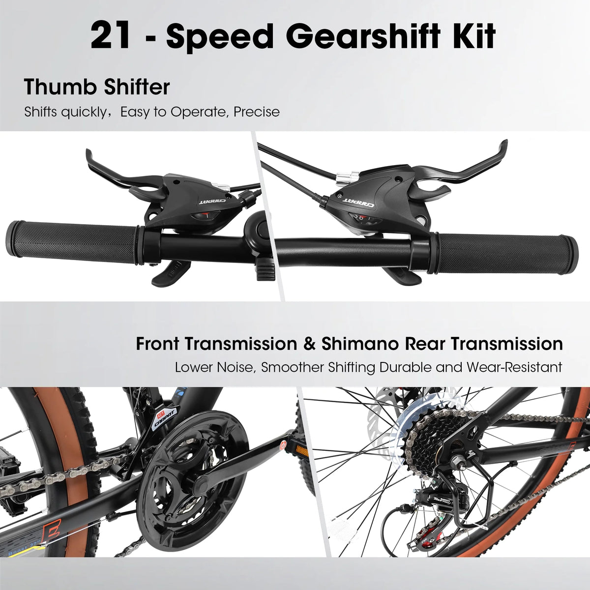 21-Speed Carbon Steel Mountain Bike 24 Inch Wheels D985108