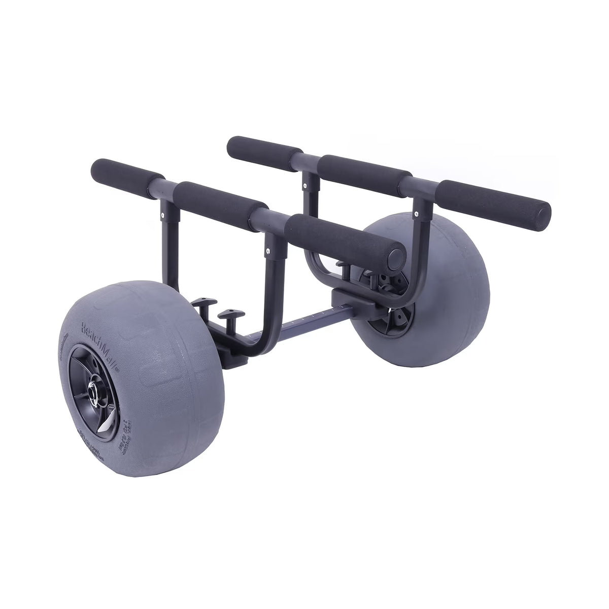 Heavy Duty Kayak Cart Dolly with Inflatable Balloon Beach Wheels, 330 lbs Weight Rating, Foldable Carrier, Adjustable Hull Bars A350