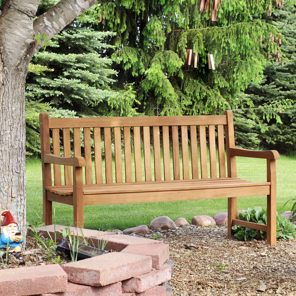 Teak Wood Patio Garden Bench E75801