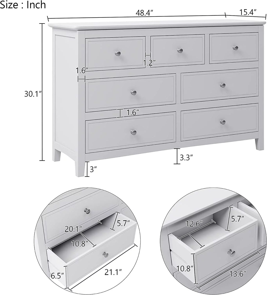 White 3 Piece Wood Bedroom Set with Full Size Bed Q23896