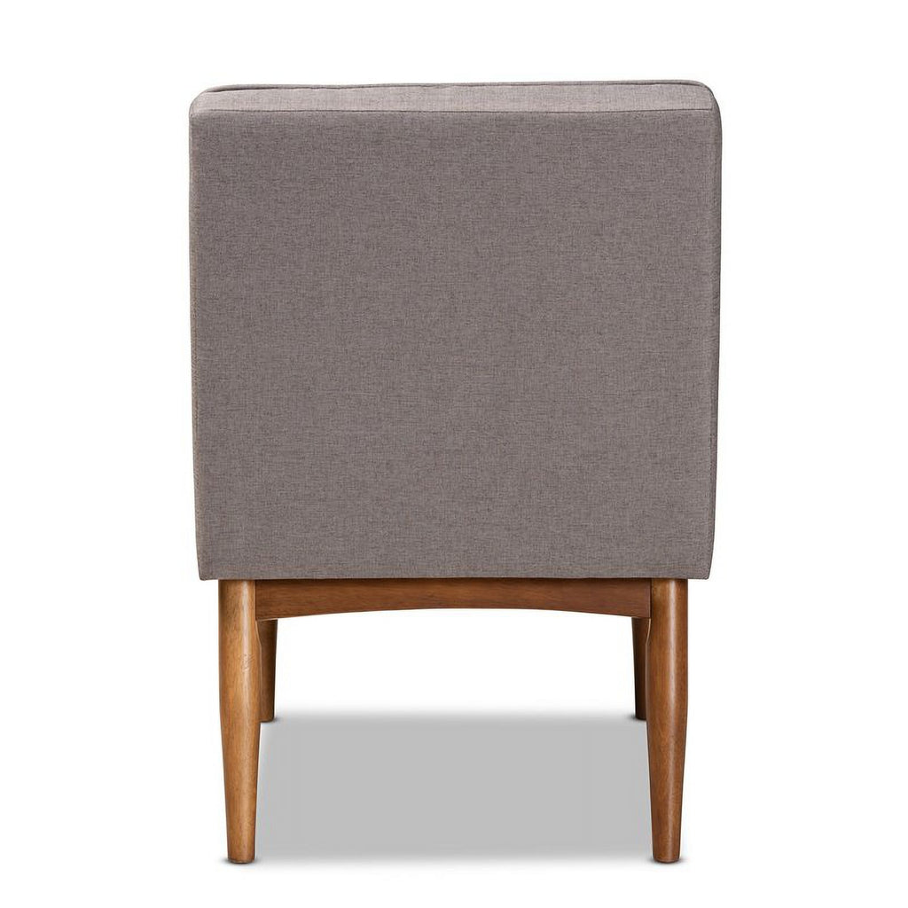 Grey and Walnut Brown Wood Dining Chair H496