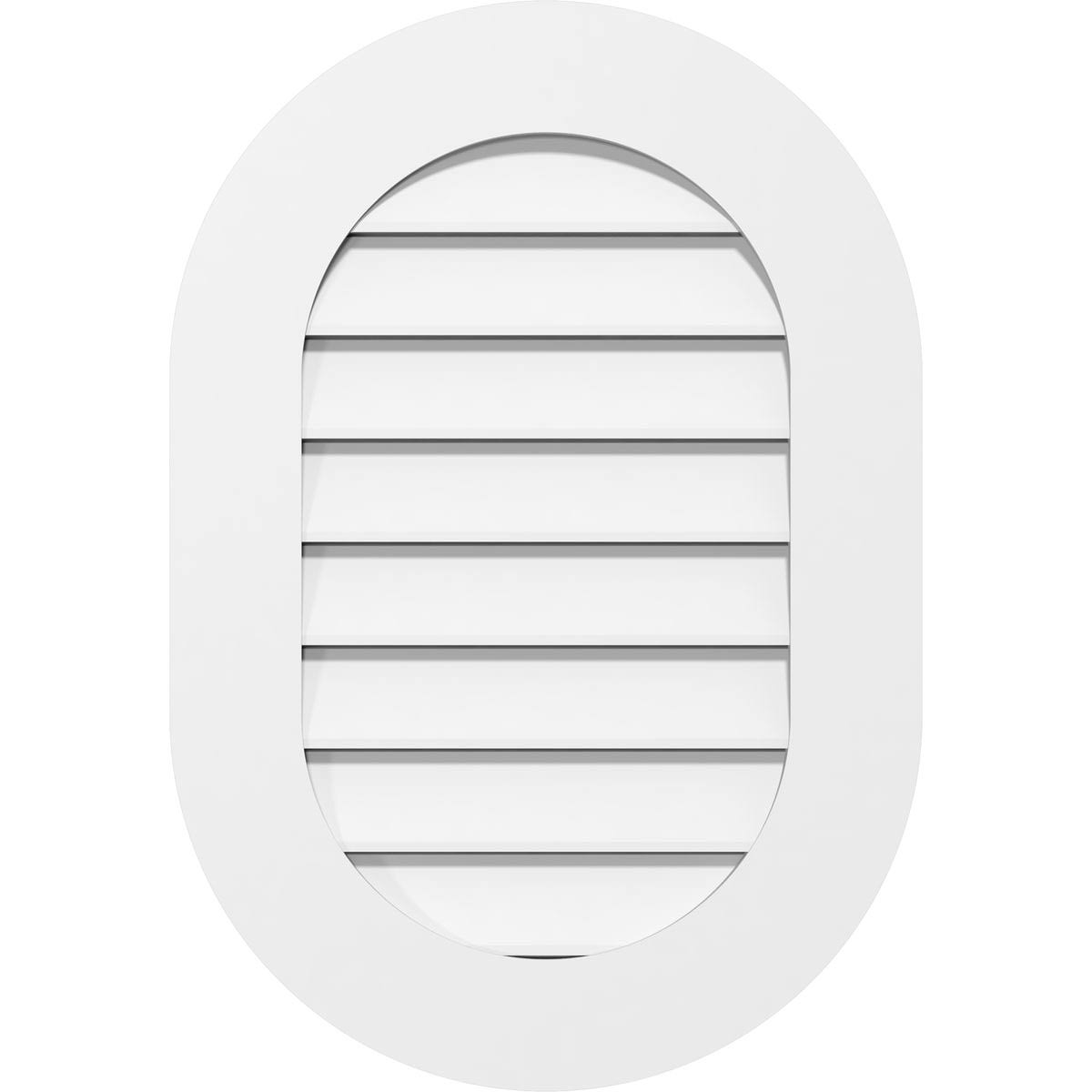 Vertical Round Ended Surface Mount PVC Gable Vent J696129