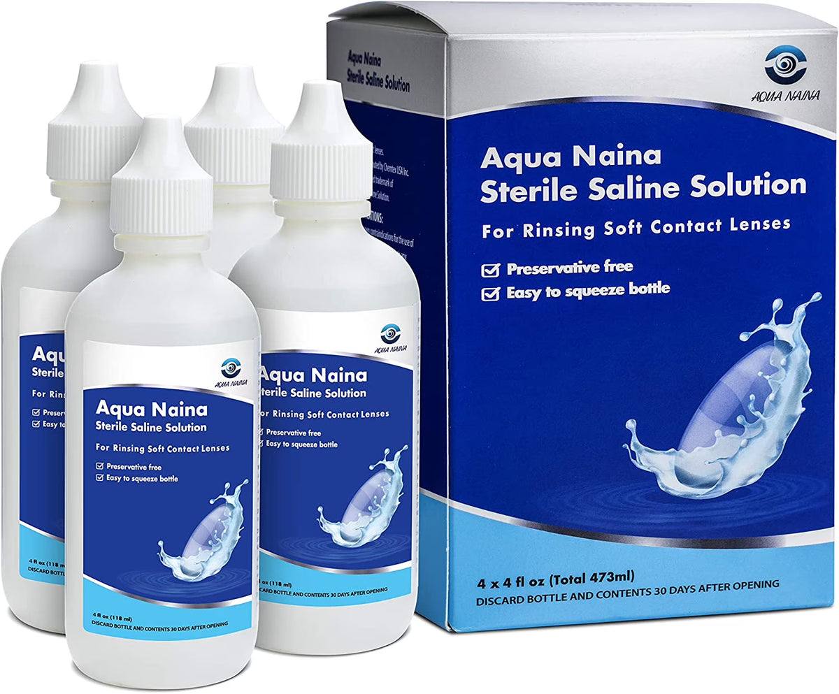 Preservative Free Sterile Saline Solution for Soft Contact Lenses (4x 4Fl. Oz) N8317