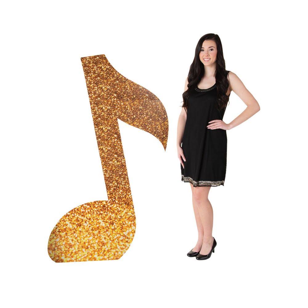 Gold Musical Note Standup V935
