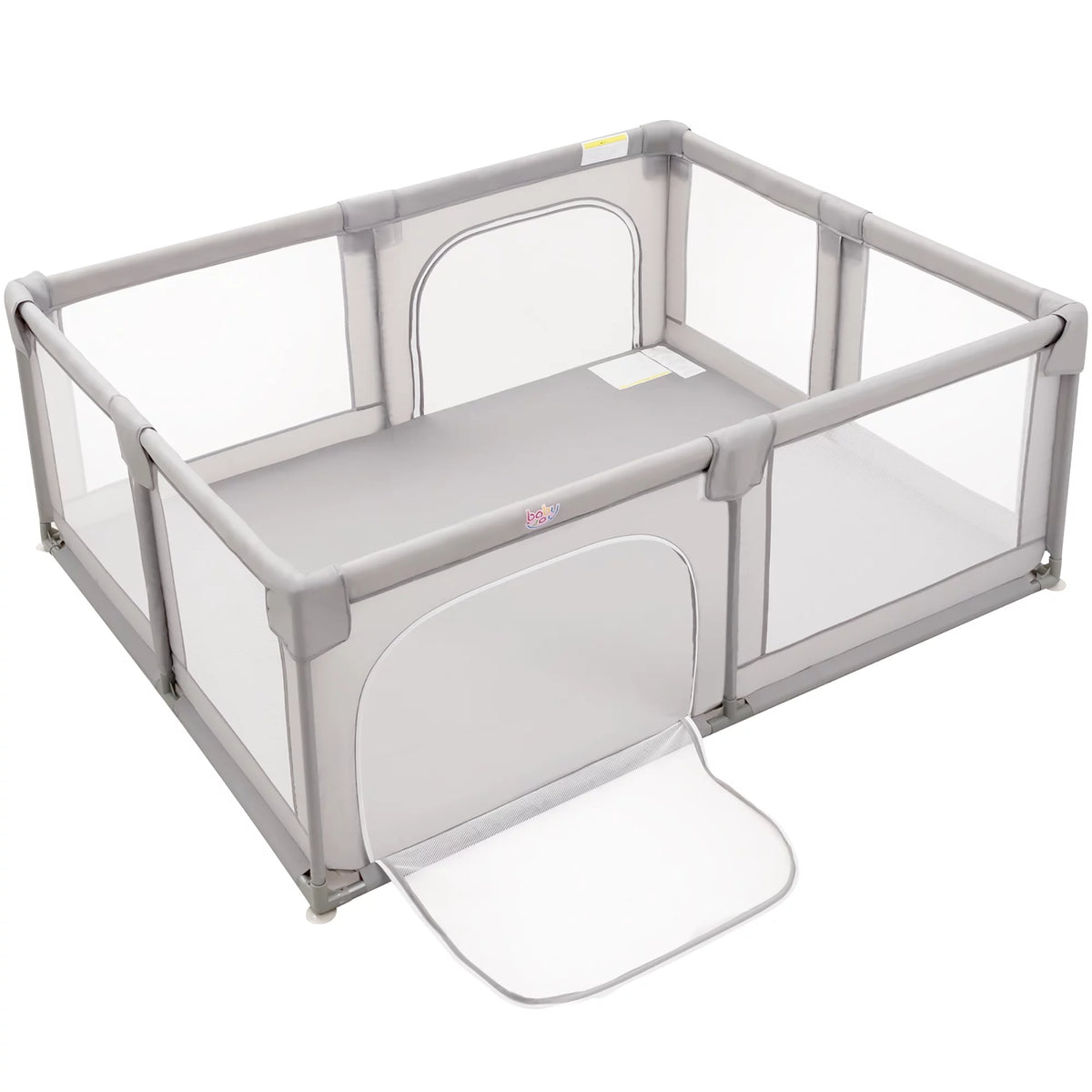 Extra Large Kids Playpen with Gate Gray D982549