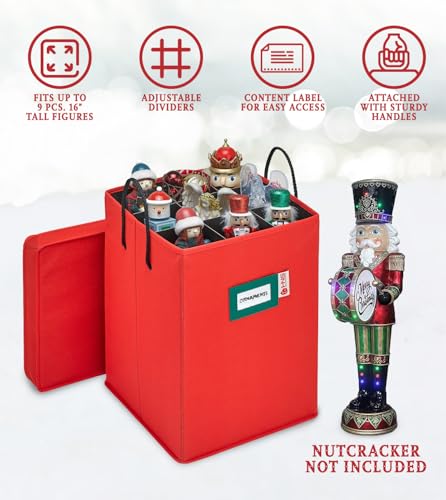 Storage Box for Nutcrackers and Figurines with Adjustable Dividers Q28449
