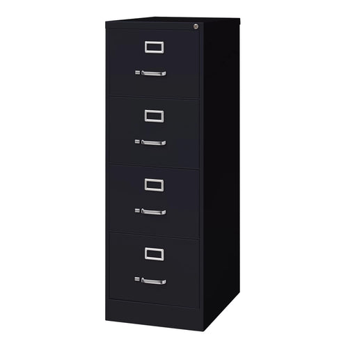 18" W 4 Drawer Black File Cabinet H415901