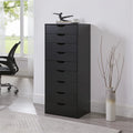 Black Wood File Cabinet O372895